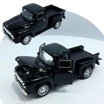 Miniatura Colecionável Camionete Pickup F-100 Escala 1:32 em Metal Preto Outras Marcas Miniatura Colecionável Camionete Pickup F-100 Escala 1:32 em Metal Preto Outras Marcas