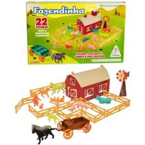 Miniatura Colecionável Fazendinha Playset 20 Figuras com Cerca