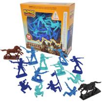 Miniatura Colecionável Forte Apache Confederados com 24 Figuras e 2 Cavalos