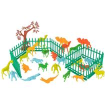 Miniatura Colecionavel Zoo Playset C/18FIG/ARVORE/CER
