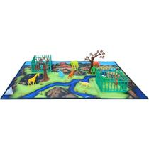 Miniatura Colecionavel Zoologico Playset Tapete G 20P Pacote