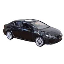 Miniatura Corolla Hybrid Toyota Real 1:43 Metal e Fricção Preto