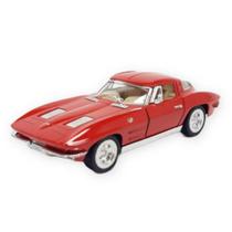 Miniatura Corvette Sting Ray 1963 Kinsmart 1/36 Metal e Fricção vermelho.