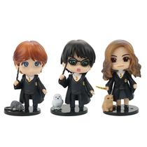 Miniatura da Figura Harry Potter Hermione Ron Bonecos kit 3 pecas - Q Posket Mini