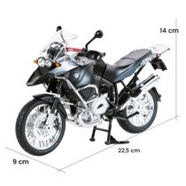 Miniatura Da Moto Bmw R1200 Gs, 22 Centímetros, Cinza 1/9