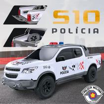 Miniatura da Viatura Pick-up S10 Chevrolet São Paulo Polícia Militar - Roma Brinquedos