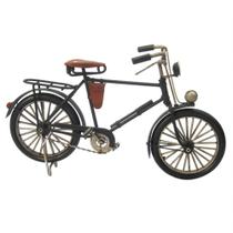 Miniatura de bicicleta em metal preta
