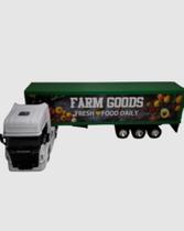 Miniatura de caminhão bau Scania v8 r730 escala 1:64 welly