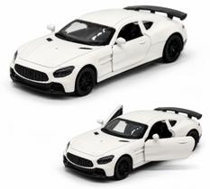 Miniatura de carro esportivo AMG GT em metal com 12 CM Cor:Branco Miniatura de carro esportivo AMG GT em metal com 12 CM Cor:Branco