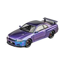 Miniatura de Carro Hellcat GTR R34 Skyline 1:24 - Modelo de Liga Metálica