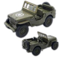 Miniatura de carro Jeep Willis 1941 Escala 1:32 12 CM