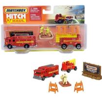 Miniatura De Metal Hitch Haul Matchbox Fire Rescue Bombeiros