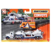 Miniatura de Metal Matchbox Convoys - Comboio - Caminhão + Carro - 1/64 - Mattel