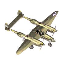 Miniatura de montar de metal earth avião p-38 lightning icx1 Miniatura de montar de metal earth avião p-38 lightning icx1
