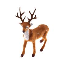 Miniatura de Rena de Natal em Pelúcia para Decoração de Jardim