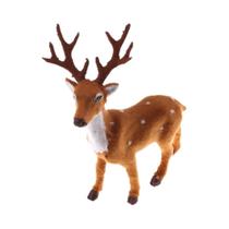 Miniatura de Rena de Natal em Pelúcia para Decoração de Jardim