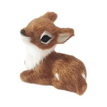 Miniatura De Simulação De Veado Pequeno, Enfeites De Natal, Modelo De Animal Para Jardim De Fadas,