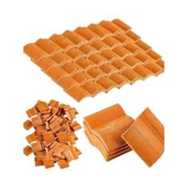 Miniatura De Telha De Barro Vermelho 50/100pçs Para Micro Escultura Paisagística Decoração DIY De
