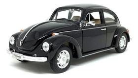 Miniatura De Volkswagen Beetle Fusca Preto 1:24 Welly 22436w Miniatura De Volkswagen Beetle Fusca Preto 1:24 Welly 22436w