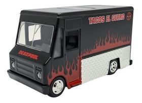 Miniatura Deadpool Taco Truck Preto Metal Jada Escala 1:32