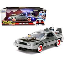 Miniatura Delorean Back To The Future III Com Luzes 1:24 Miniatura Delorean Back To The Future III Com Luzes 1:24
