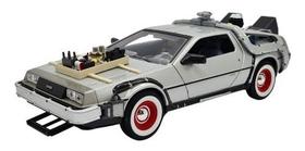Miniatura Delorean De Volta Para O Futuro 3 Welly Metal 1:24 Miniatura Delorean De Volta Para O Futuro 3 Welly Metal 1:24