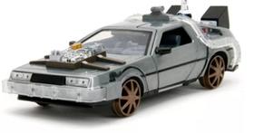 Miniatura - Delorean De Volta Para O Futuro Iii - Jada Toys - 1/24 ( Com Luzes )