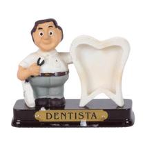 Miniatura Dentista Homem De Resina Com Porta Foto 8 Cm