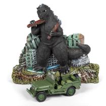 Miniatura Diorama Godzilla Jeep Willys Johnny Lightning 1/64