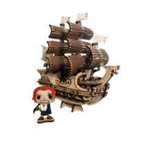 Miniatura do Navio Pirata Red Force - Shanks/One Piece Quebra-Cabeça Em Mdf