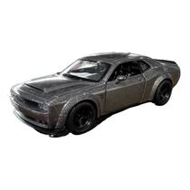 Miniatura Dodge Challenger SRT Demon Cinza RMZ 1:38 Miniatura Dodge Challenger SRT Demon Cinza RMZ 1:38