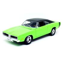 Miniatura Dodge Charger R/T 1969 Verde Maisto 1/18 Miniatura Dodge Charger R/T 1969 Verde Maisto 1/18