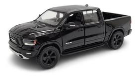 Miniatura Dodge Ram 1500 2019 Preto Metal 1:46