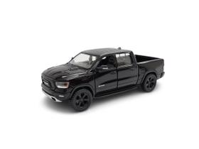Miniatura Dodge Ram 1500 2019 Preto Metal 1:46