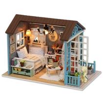 Miniatura Dollhouse Kit Faça vc mesmo Casa Madeira 3d QUARTO Miniatura Dollhouse Kit Faça vc mesmo Casa Madeira 3d QUARTO