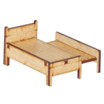 Miniatura em MDF Bicama Solteiro Woodplan 4 x 4 x 7,5 cm - M1041
