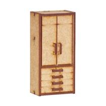 Miniatura em Mdf Guarda Roupa Solteiro Woodplan 11,7 X 5 X 3,3 Cm M1030