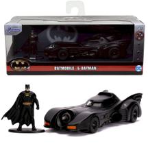 Miniatura em Metal Batmóvel Batmobile c/ Boneco Batman - Hollywood Rides - 1/32 - Jada