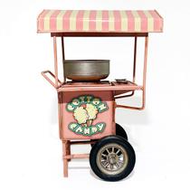 Miniatura em Metal Carrinho Algodão Doce Decorativo - Doceria Retrô