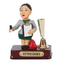 Miniatura Em Resina Vendedora Porta Caneta 8Cm - Meerchi