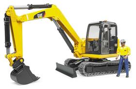 Miniatura Escavadeira Cat com Figura operador Bruder 1/16