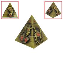 Miniatura Estátua Pirâmide Do Egito Faraó Enfeite De Metal Decoração 26141