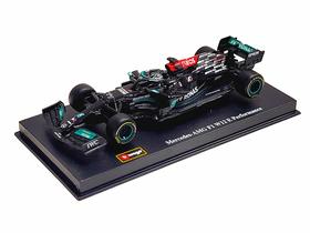 Miniatura F1 Mercedes Amg W12 Valtteri Bottas 2021 Acrílico 1/43 Petronas Bburago