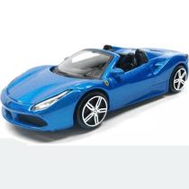 Miniatura Ferrari 488 Spider Azul 1/43 Race e Play Bburago 36001