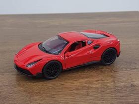 Miniatura Ferrari Itália Brinquedo 1/36 Metal e Fricção Vermelha