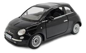 Miniatura Fiat 500 Preto Metal 1:28