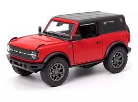 Miniatura Ford Bronco 2022 Coleção Kinsmart Carrinho Hard Top com Capota