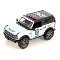 Miniatura Ford Bronco 2022 Kinsmart 1/34 Metal e Fricção Policia Prata