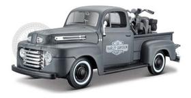 Miniatura Ford F-1 1948 Harley+1942 Wla Flathead Maisto 1/24 Miniatura Ford F-1 1948 Harley+1942 Wla Flathead Maisto 1/24