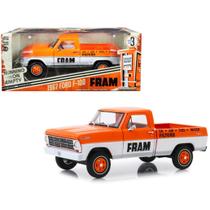 Miniatura Ford F100 1967 Fram Oil Greenlight 1/24 Metal Diecast Coleção Premium com Abertura de Portas e Pneus de Borracha Oficial Miniatura Ford F100 1967 Fram Oil Greenlight 1/24 Metal Diecast Coleção Premium com Abertura de Portas e Pneus de Borracha Oficial